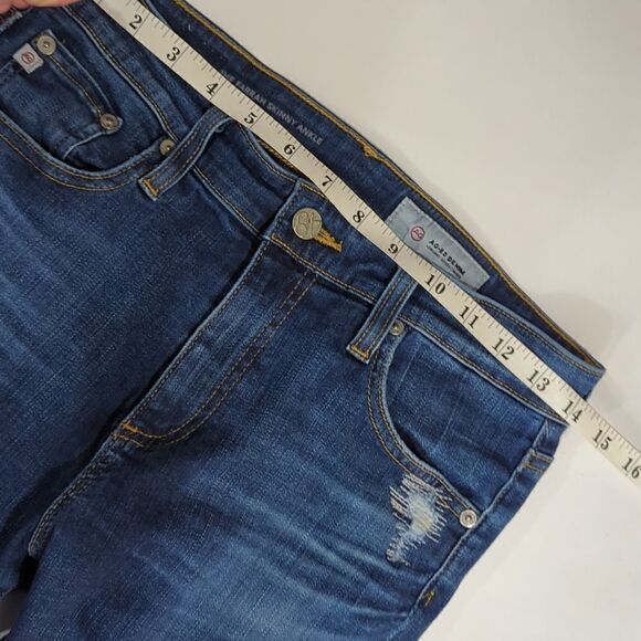 AG Adriano Goldschmied Farrah Skinny Ankle Jeans Size 28 Distressed - Picture 10 of 12